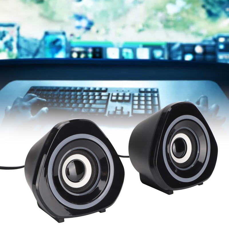 Desktop Speaker USB Powered Heavy Subwoofer Desktop Mini LED Speaker