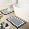 OLANLY Luxury Toilet Rugs U-Shaped 24x20, Extra Soft and Absorbent