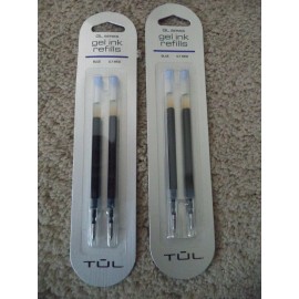 TUL 4 TUL Gel Pen Refills Medium Point 0.7MM  BLUE Ink 2 Packs GL Refills BALLPOINT