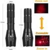 GRABOYY Red LED Flashlight One Mode 350 Yard Red Light
