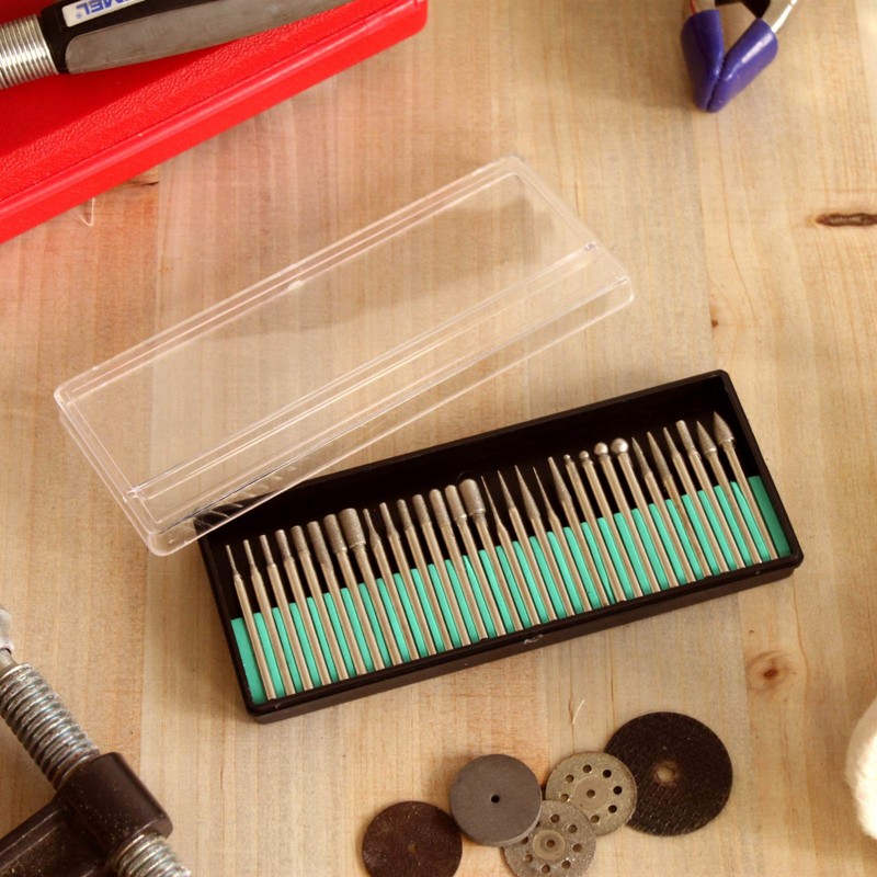ToolTreaux Diamond Coated Cutting Burrs Set Assorted Rotary Tools 30pc