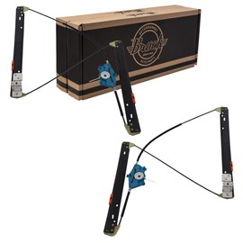 Brock Replacement Pair Set Front Power Window Lift Regulators Compatible with 02-08 A4 S4 RS4 Gen 2 Gen 3 Sedan Wagon 8E0837461C 8E0837462C