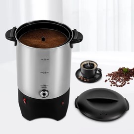 YUNLAIGOTOP Coffee Maker Stainless Steel Coffee Urn 30 Cups Coffee Dispenser 5.2L Electric Coffee Maker Urn with Removable Filte, Quick-Brewing Coffee Maker for Catering/Cafes/Wedding/Party