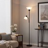 HonoDing Adjustable Silver Floor Lamp with Reading Light Susan Modern