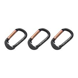 KAKURI Aluminum Carabiner, 0.2 inch (6 mm), Multi-Purpose, Lightweight, Slit for Secure, Does Not Rotate