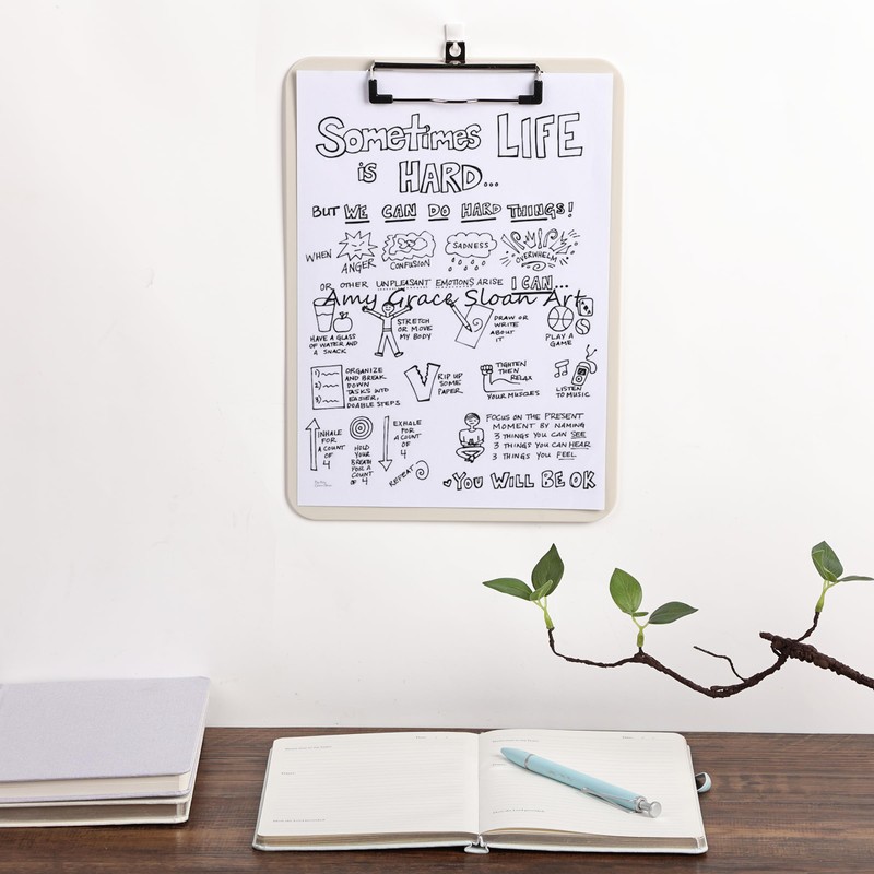 Mr. Pen- Plastic Clipboard, 12.5" x 9", 2 Pack, Silk