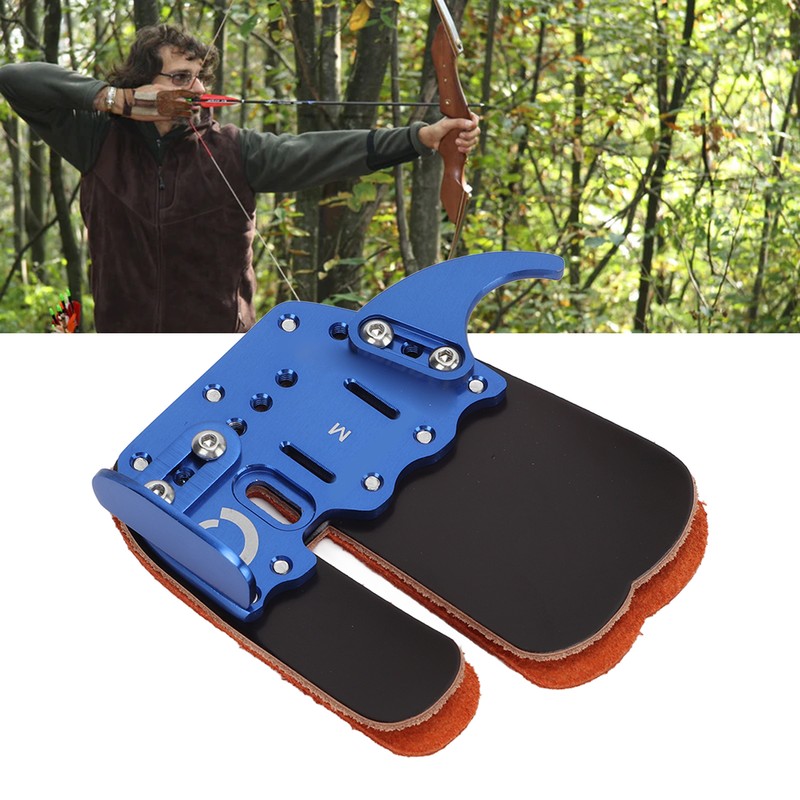 Rustic Leather Archery Finger Tab Right Hand Archery Finger Guard