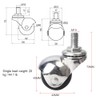 4PCS Universal Ball Caster 1.5 inch Light M10 Screw Rod