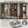 2-Piece 3D Adjustable Hidden Door Hinges, Concealed Cross Hinges for