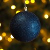 Navy Blue Christmas Baubles 10cm Tree Ornaments - Glitter Matt