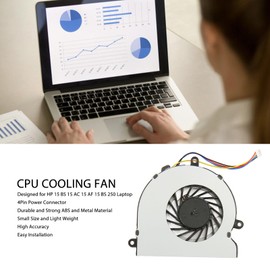 Laptop CPU Cooling Fan for 15BS 15AC 15AF 15BS 250 Notebook Computer 4 Pin Quiet CPU Cooler Easy Installation, Default