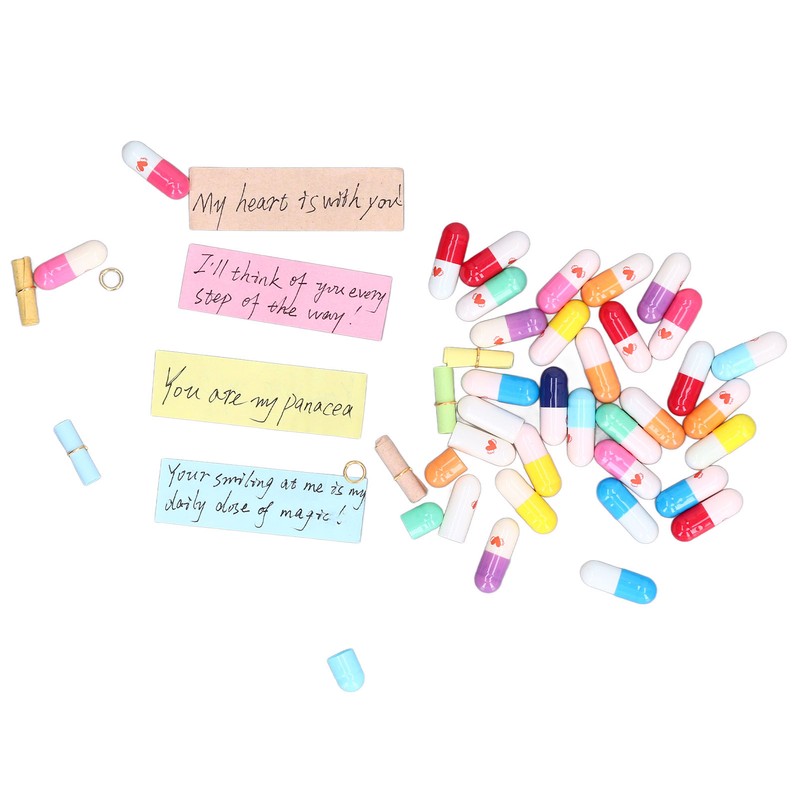370Pcs Message Capsules Deliver Message Cute Patterns Cute Love Capsules