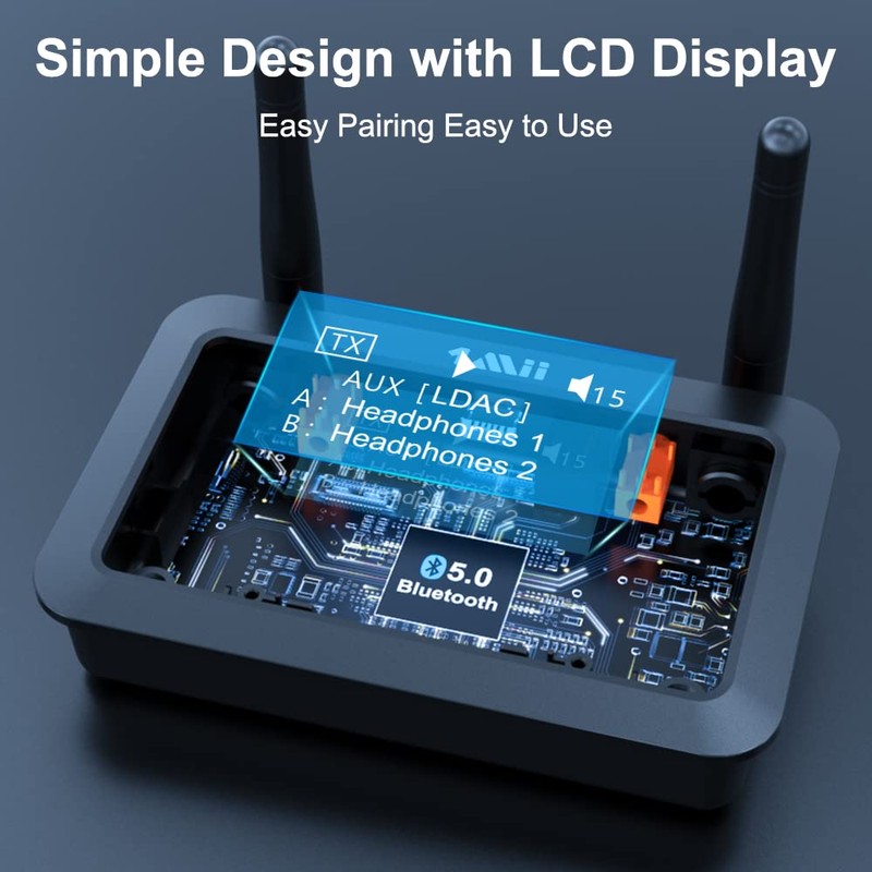 1Mii B03Pro+ Bluetooth Transmitter Receiver Certified LDAC for TV Home