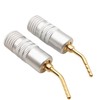 WANGCL 4 x Gold Plated 2mm Banana Plugs Screw Type