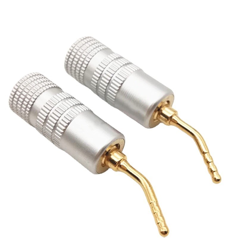 WANGCL 4 x Gold Plated 2mm Banana Plugs Screw Type