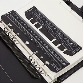2Pcs A5 A6 Black and White Color Today Bookmark Rulers for Spiral Notebook PVC Quick Page Finder DIY Scrapbooking Stationery，Book Covers and Book Accessories，Measuring Tool Bookmarks Office Products