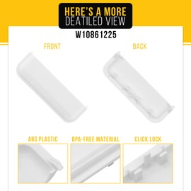 PartsBroz W10861225 W10714516 Dryer Handle for Whirlpool Dryer Door Handle, Amana, Kenmore, Maytag Dryer Door Handle Replacement WED4815EW1 MEDC215EW1 Centennial MEDC465HW0 WED5000DW2 MEDX655DW1 Part