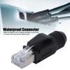 4PCs RJ45 2P07-RJ45 Network Cable Adapter Waterproof Connector for Eletrical