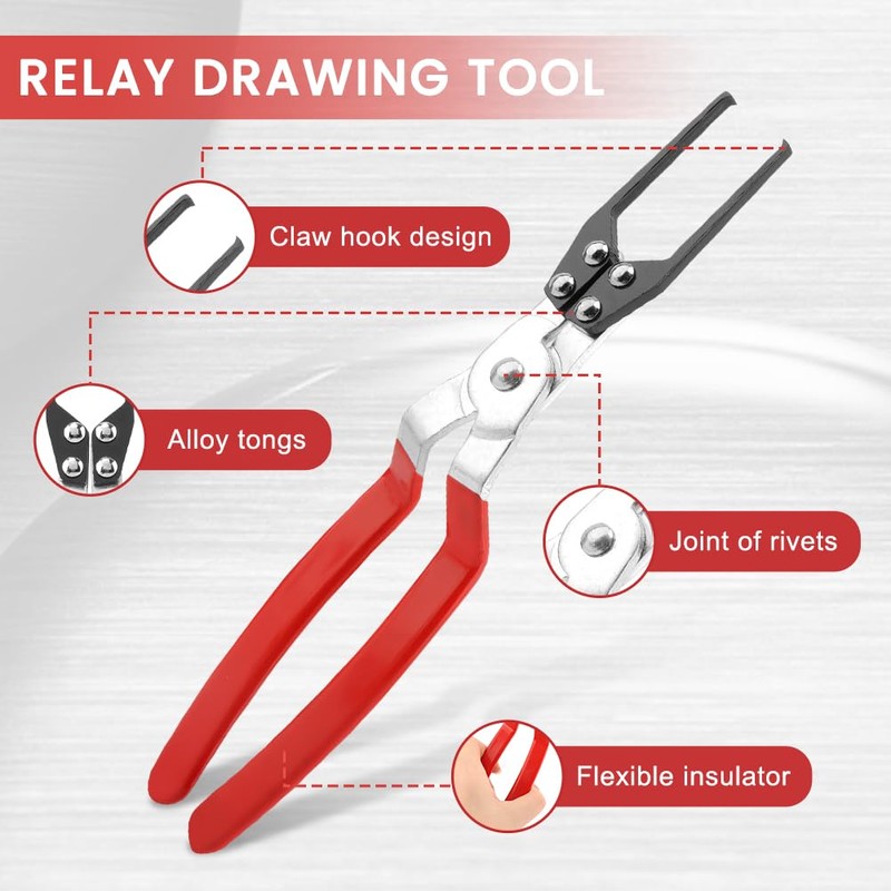 Xiaokeis 6-Pack Relay Puller Pliers, Fuse Puller Pliers, Auto Relay