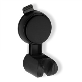 Suction Cup Hand held Shower Head Holder- 4 Angles Adjustable -Reusable -Bathroom Wall Mount Shower Wand Holder - (Black-90° Downward)