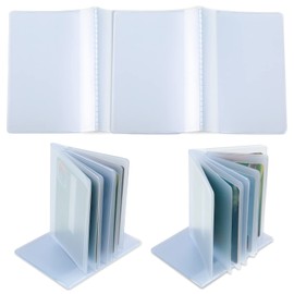 2 Pcs Transparent Credit Card Sleeves Plastic Wallet Insert Card Holder Protector Sleeves Credit Card Holder Insert for Wallet Insurance Card Debit Card Driver's License（10 Page 10 Slots and 20 Slots)