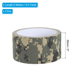 PATIKIL Camouflage Tape 2" x 5.5 Yards, 3 Pack Self Adhesive Protective Camo Tape Wrap Waterproof Bandage for Outdoor Hunting Camping, Digital