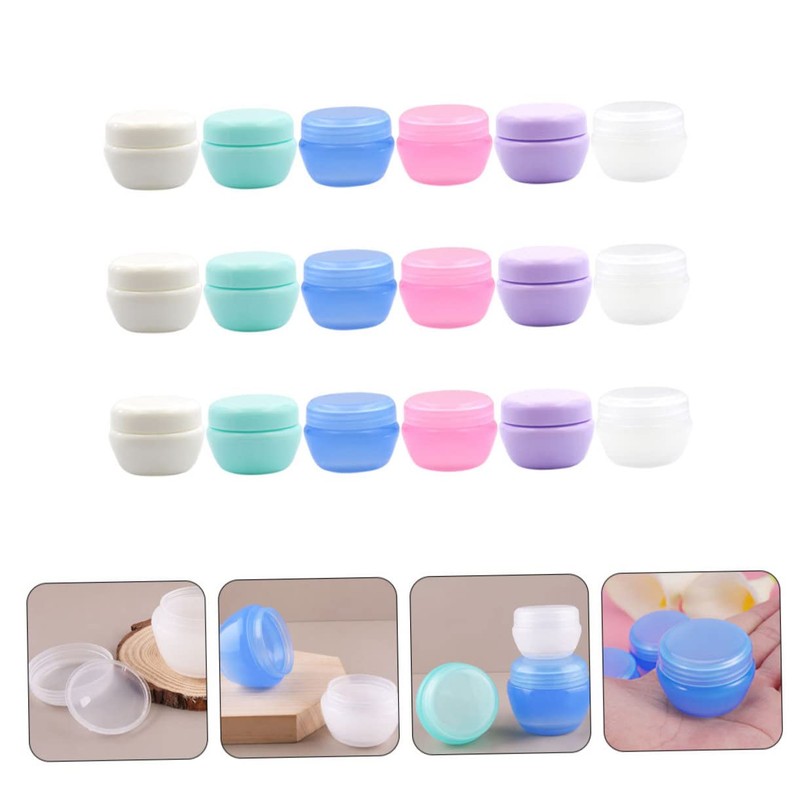 Ipetboom 18pcs Refillable Cream Jars for Travel Portable Multi Cosmetic