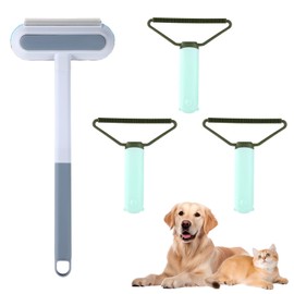 Pet Hair Remover Brush, Reusable Multifunctional Pet Hair Remover Brush with 3 Carpet Scrapers Suitable for Cleaning Car Seats Carpets Couches Clothes