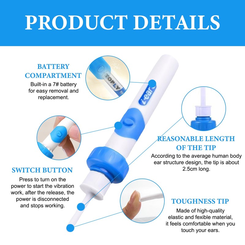 3 PCS Ear Wax Remover, Ear Wax Suction Remover Reusable