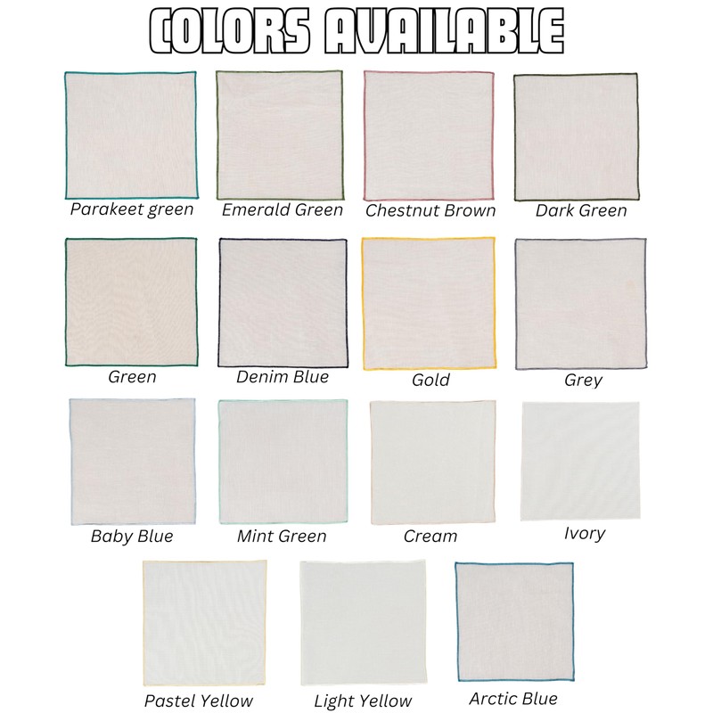 Hell Blues Pocket square men single piece all color linen