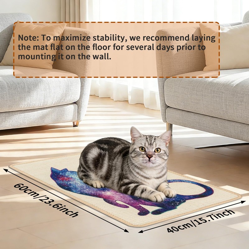 Sisal Cat Scratcher Mat Cat Wall Scratcher for Indoor Scratch