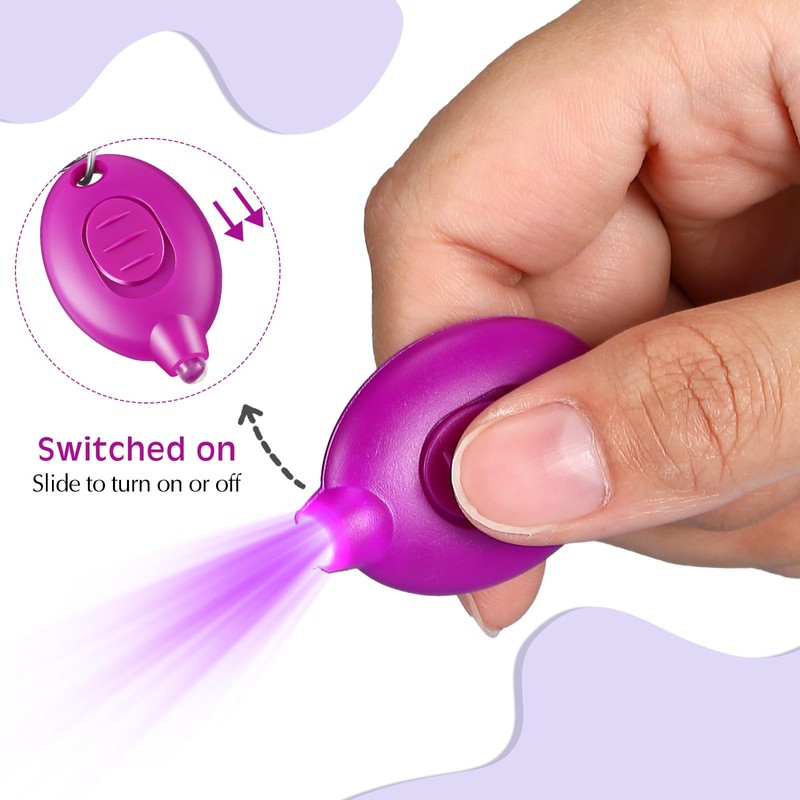 VIHOSE 100 Pcs UV Keychain Light 395nm Mini UV Keychain