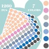 YSHIHE Garage Sale Stickers 3/4" Dot Stickers 7 Colored Price