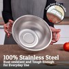 PriorityChef Premium Stainless Steel Colander for Kitchen, Durable Rice and
