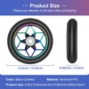 YoyoMeta 2 Pcs 110mm Scooter Wheels, Colorful Pu Wheels Thick