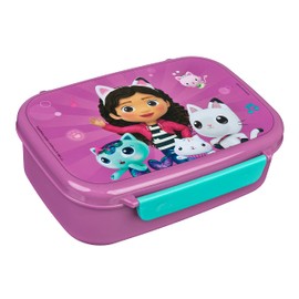 Scooli Lunch Box for Children with Removable Insert - Gabby's Dollhouse - Nursery Lunch Box - Sandwich Box School - Lunch Box Made of Plastic BPA Free - Sandwich Box - Lunch Box - Lunch Box