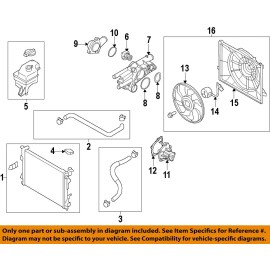 HYUNDAI OEM 04-12 Elantra Cooling Radiator Components-The