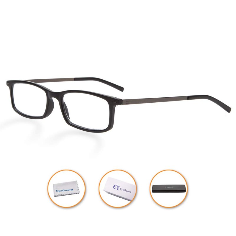 EYEGUARD Reading Glasses with Portable Case Slim Mini Pocket Readers