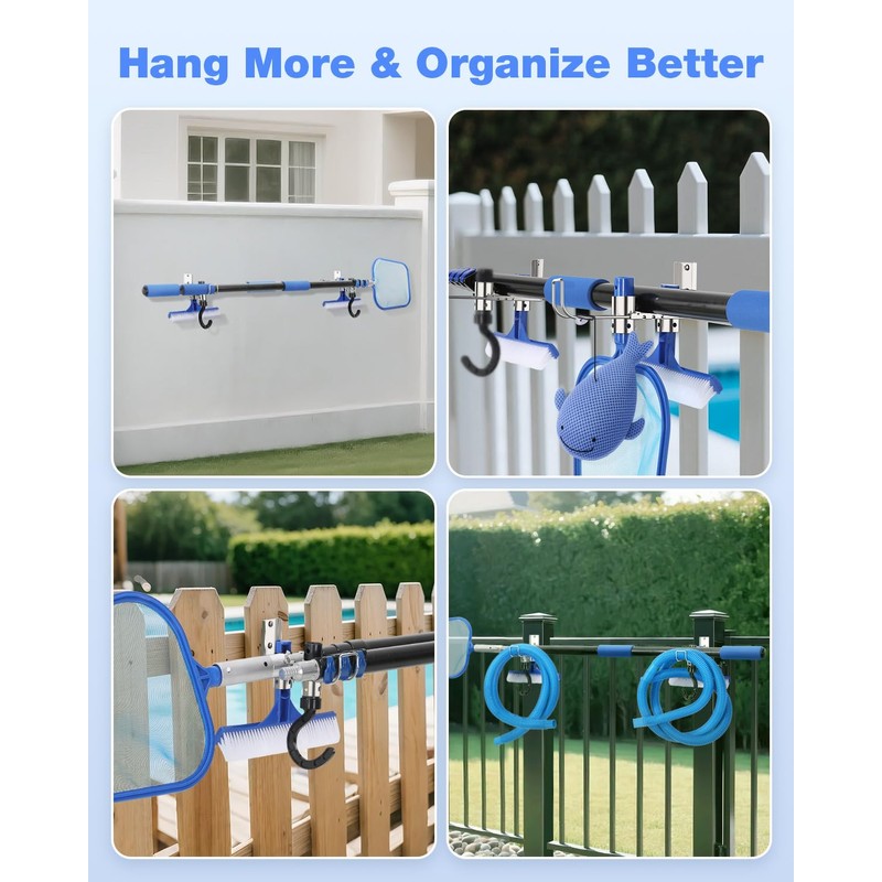 Juecity Pool Fence Hooks Stainless Steel Pool Hanger Heavy Duty