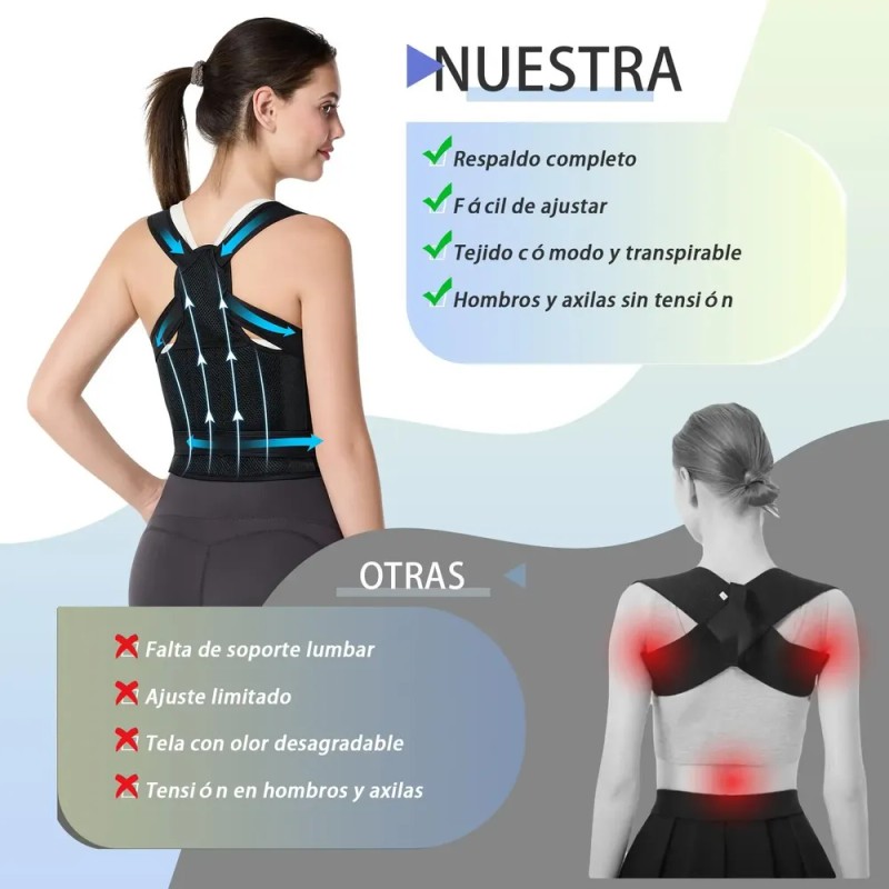 Corrector Postura Espalda Para Hombre Y Mujer Ajustable Faja