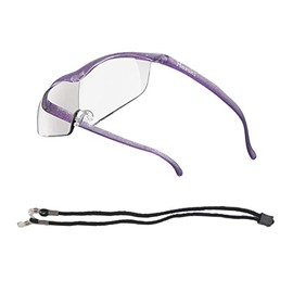 Hazuki Loupe Large 1.85x Clear Lens (9 Colors in Total) with Neck Hanging Strap (New Purple), Birthday Gift