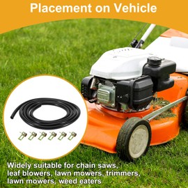 Partuto 1 Set Universal Petrol Fuel Line Gas Line Pipe Hose Plastic Black 4.92ft 1/8"ID 1/4"OD