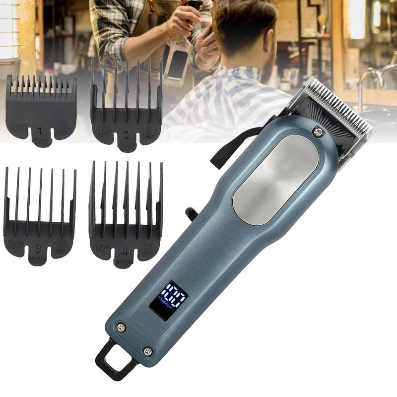 Rechargeable Household Electric Hair Clipper LCD Display Hair Cutter Cordless