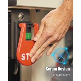 220V 20A Industrial On Off Large Pushbutton Switch, Pushbutton Switch for Table Saws, Paddle Switch for Bench Saw Wood Machine