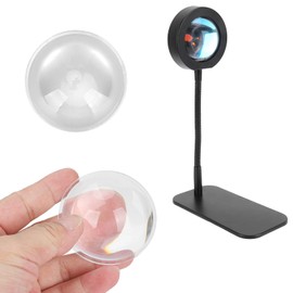 LED Convex Glass Lens, Premium Optical Acrylic Glass Lens Diameter 60 mm Convex Lens LED Optics Lens for Sunset Lamp Magnifying Glasses