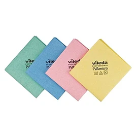 Vileda PVA Microfibre Cloth in 4 Colours (Light Blue, Green, Red, Yellow)