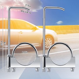 Datanly 2 Pcs Exhaust Clamp with Hanger Rear Muffler Hanger Universal Exhaust Hangers Exhaust System Hanger for Car Truck Exhaust Pipe (2.25 Inch)