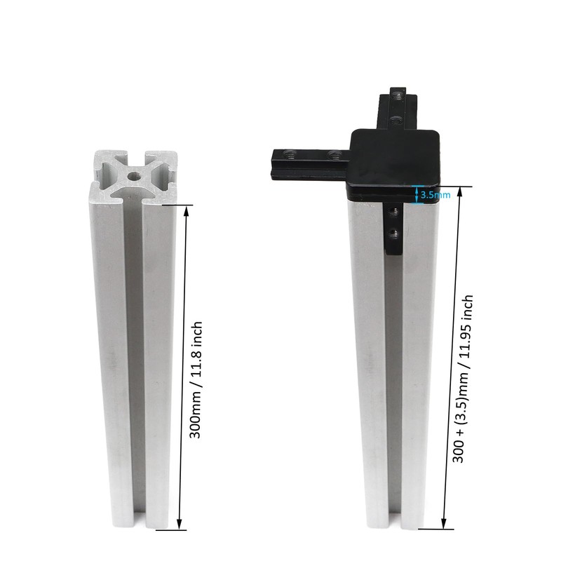 BLCCLOY 4Pcs 2020 Aluminum Extrusion T Slot Corner Bracket 20