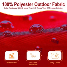 FSJITF Patio Twin daybed Cover,for Outdoor Wooden Hammock Furniture SunBed 6-Piece Set Mattress Bolster Cushion Pillow Slipcover,Waterproof Fade Resistant Fabrics,Cover Only