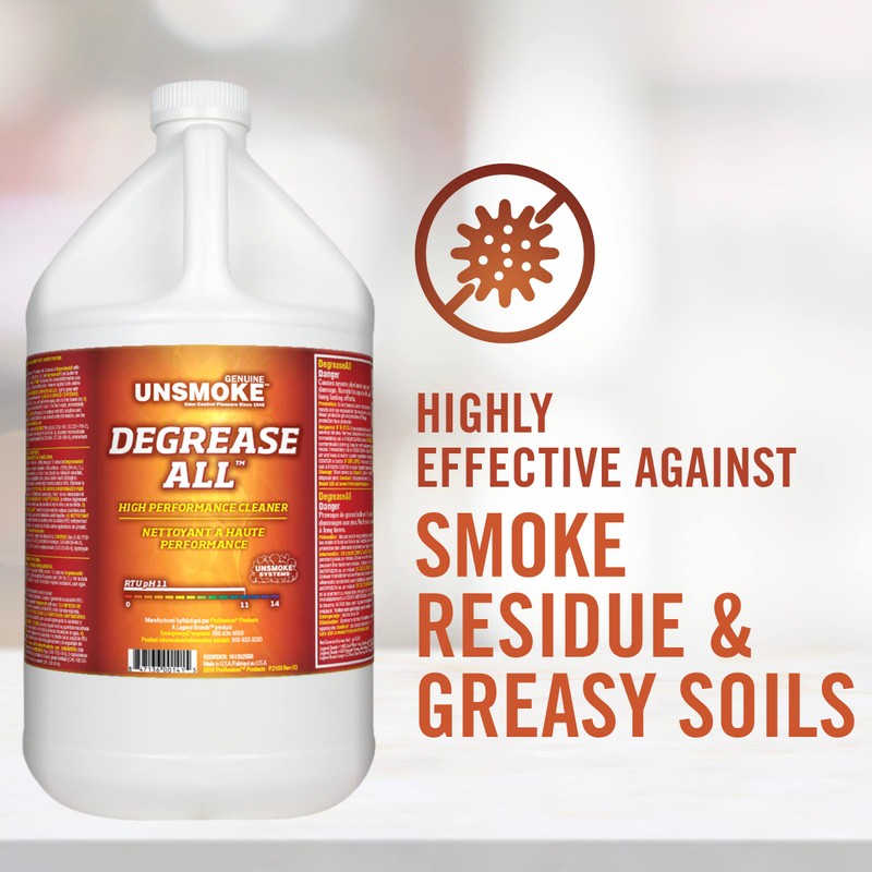 Unsmoke Degrease-All High-Performance Degreaser and Multisurface Cleaner, Cleaning Solution for